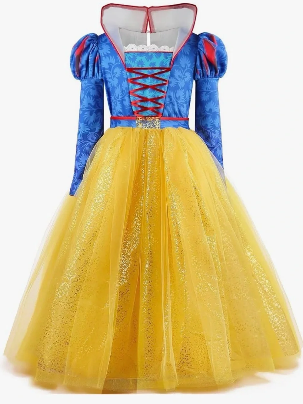 Princess Ball Gown Kids Costume - Blue and Yellow